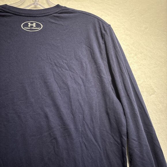 Under Armour Notre Dame Fighting Irish Hockey Long Sleeve Shirt Mens Medium Blue - Picture 8 of 12